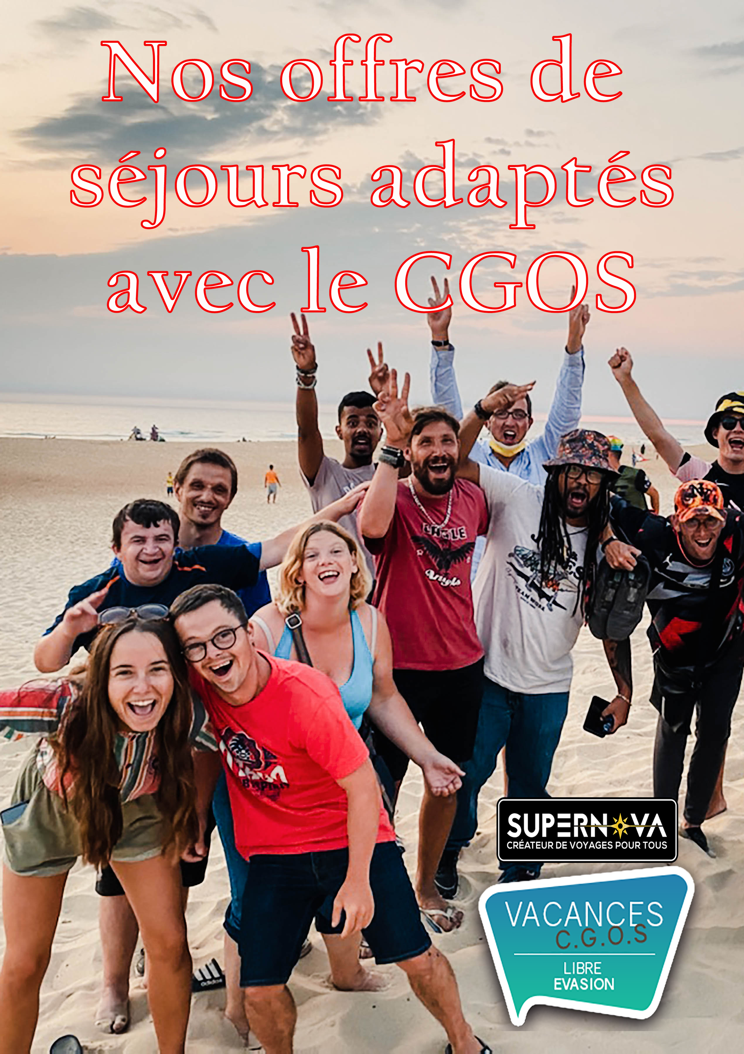 Découvrez toutes les offres de séjours adaptés aux adultes en situation de handicap mental avec participation du C.G.O.S. (Libre Evasion)